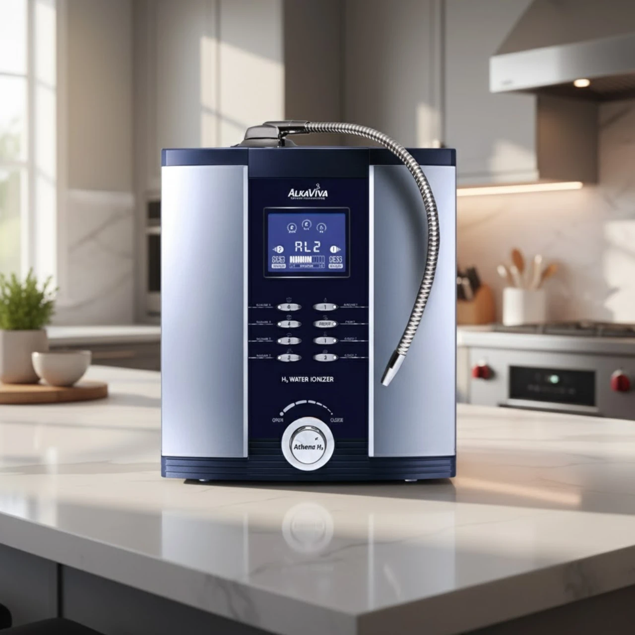 AlkaViva Athena H2 Review in kitchen