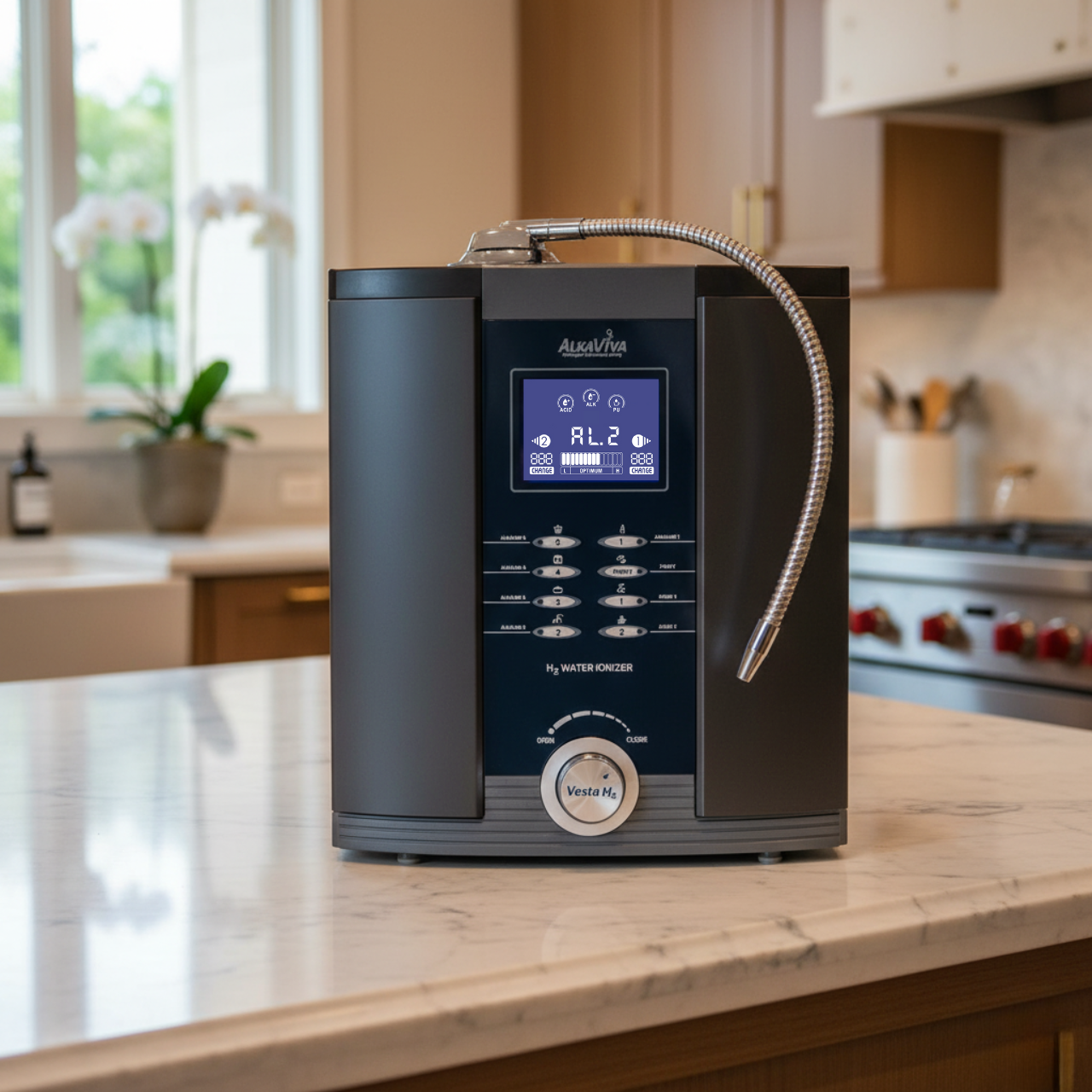 AlkaViva Vesta H2 Review in kitchen